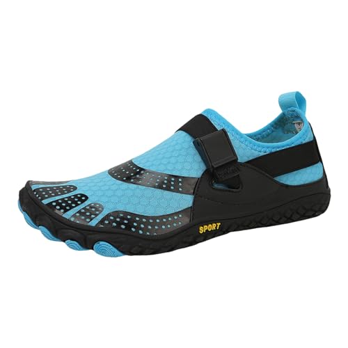 Watschuhe Damen - Schuhe Sommer 2024 Barfussschuhe Herren Outdoor Indoor Fitnessschuhe Summer Barfuss Schwimmschuhe Sports Rennradschuhe Atmungsaktive Groundies Barfußschuhe Himmelblau, 39 F von SKFLABOOF