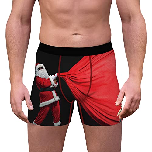 Weihnachten Sale, Weihnachts Unterhosen Männer Personalisiert Weihnachten Boxer Briefs Shorts Herren Unterwäsche Boxershorts Witzig Retro Schwarz, M von SKFLABOOF