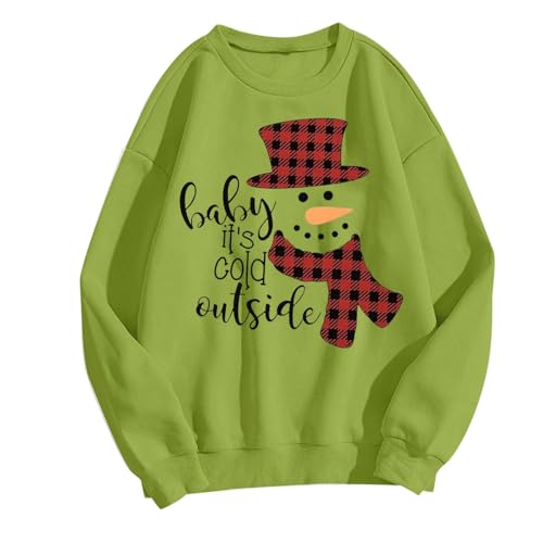 Weihnachtspulli Damen Partner Dicke Winterpullover Weihnachtspullover Personalisierte Pullover Langarm Hässlich Weihnachts Weihnachtspulli Weihnachtsoutfit Sweater Grün S von SKFLABOOF