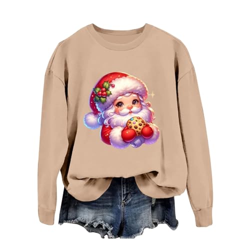 Weihnachtspulli Damen Personalisierte Dicke Weihnachtspullover Weihnachtspulli Ugly Christmas Sweater Hässlich Warm Weihnachten Weihnachtsoutfit Winterpullover Sweater Khaki L von SKFLABOOF