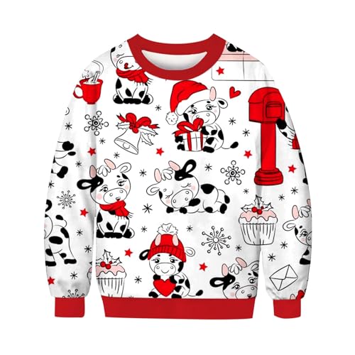 Weihnachtspullover Herren Lustig Weihnachten Hässlich Ugly Winterpullover Weihnachtspullover Hässliche Weihnachtspullover Winter Warm Langarm Weihnachtsoutfit Weihnachtspulli Sweater von SKFLABOOF