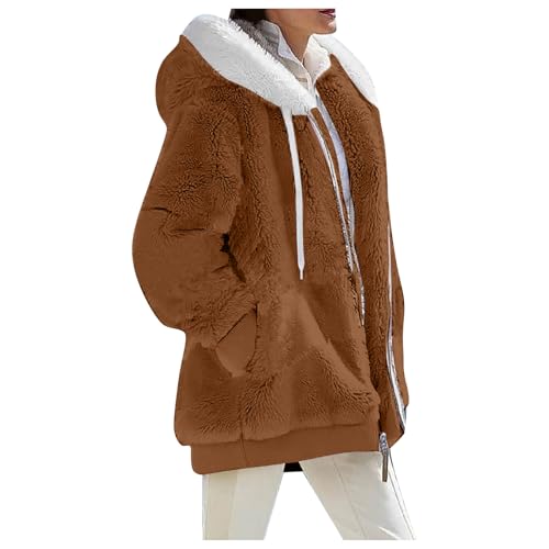 Winterjacke Damen Oversize Fall Plüschjacke Winterjacke Flauschige Jacke Warm Flauschig Outdoor Kuscheljacke Fleecejacke Sweatjacke Braun M Winterjacke Damen Oversize Fall Plüschjacke Winterjacke Flauschige Jacke Warm Flauschig Outdoor Kuscheljacke Fleecejacke Sweatjacke Braun M von SKFLABOOF