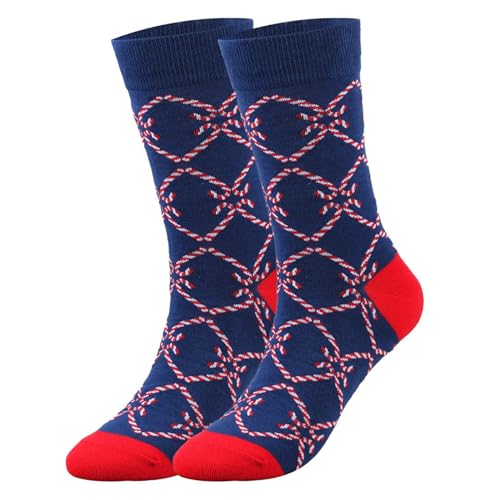 angebote des tages heute deal, ein Stück Weihnachtssocken Herren Christmas Socks Motivsocken Damen Kuschelsocken Weihnachten Lustige Socken Motiv Lustig Mädchen 001f Marineblau, Einheitsgröße von SKFLABOOF