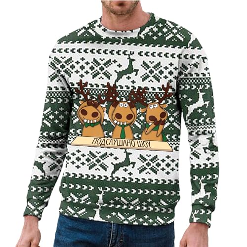 b Ware, Weihnachts Hoodie Weihnachtspullover Weihnachten Pullover Herren Männer Ugly Christmas Sweater Partner Braun, M von SKFLABOOF