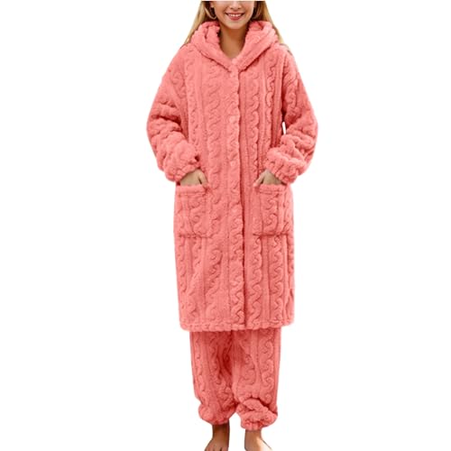 b Ware 2 Wahl, Damen Schlafanzug Winter Lang Kuschelig Kuschel Herren Warm Pijamas Pyjama Flauschiger Flanell Nachthemd Warmes Rosa, XXL b Ware 2 Wahl, Damen Schlafanzug Winter Lang Kuschelig Kuschel Herren Warm Pijamas Pyjama Flauschiger Flanell Nachthemd Warmes Rosa, XXL von SKFLABOOF