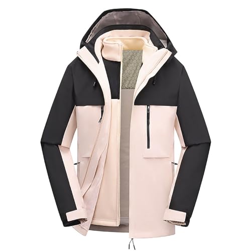 b Ware 2 Wahl, Ski Jacke Damen Winterjacke Wasserdicht Herren Schneejacke Modern Winterparka Warm Outdoor Work Jacket Men Rosa, L von SKFLABOOF