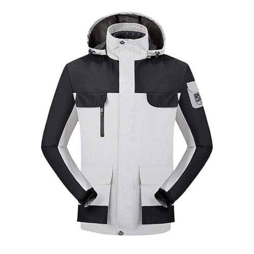 b Ware 2 Wahl, Ski Jacke Damen Winterjacken Men Jacket Winter wasserdichte Winterjacke Wasserdicht Tailliert Herren Mit Teddyfell Innen Weiss, 3XL von SKFLABOOF