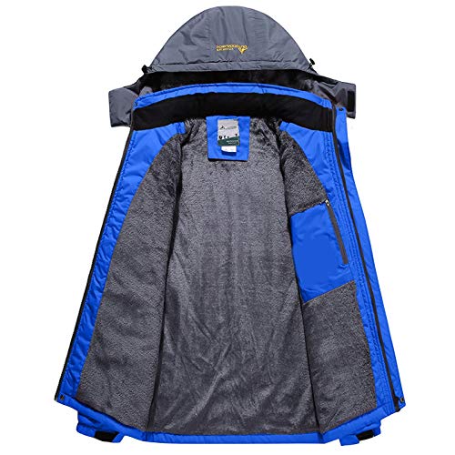 b Ware 2 Wahl, Skijacke Herren Winter Jacket Men Winterjacke Wasserdicht Warm Outdoor Jacke Outdoorjacke Damen Tailliert Sport Blau, XXL von SKFLABOOF