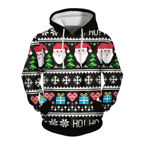 b Ware 2 Wahl, Weihnachts Hoodie Herren Ugly Christmas Sweater Partner Weihnachtspullover Weihnachtskostüm Pullover Weihnachten Weiss, M von SKFLABOOF