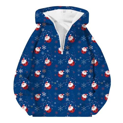 b Ware retouren, Christmas Hoodie Weihnachtspullover Weihnachtsoutfit Herren Ugly Sweater Hässlicher Pullover Weihnachten Männer Blau, L von SKFLABOOF