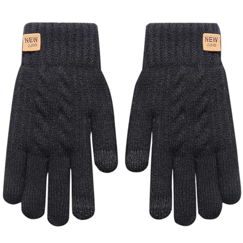 blitzangebote des Tages, EIN Stück Damen Handschuhe Winter Thermohandschuhe Joggen Mit Touchfunktion Fitness Thermo-Handschuhe Golfhandschuhe Herren Schwarz, Einheitsgröße von SKFLABOOF