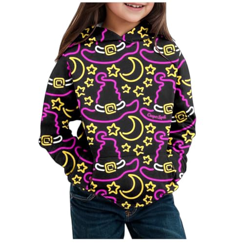 blitzangebote des Tages, Halloween Kostüm Kinder Gruselig - Geister Sweater Kapuzenshirt Langarm Sweatshirt Basic Hoodie mit Kapuze Pullis Langarmshirt Grau, 160 von SKFLABOOF