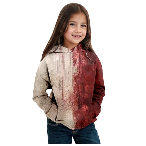 blitzangebote des Tages, Halloween Kostüm Kinder Gruselig - Kinder Hoodie Hoody mit Kapuze Tops Oversized Sweatshirt Blutiges Langarmshirts Pulli Rot, 160 blitzangebote des Tages, Halloween Kostüm Kinder Gruselig - Kinder Hoodie Hoody mit Kapuze Tops Oversized Sweatshirt Blutiges Langarmshirts Pulli Rot, 160 von SKFLABOOF