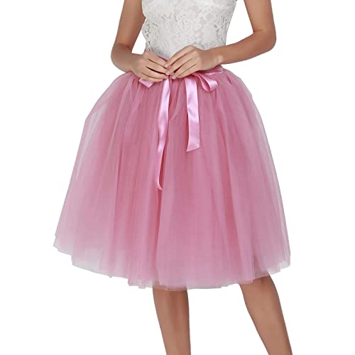 rosa Rock, tüllrock Damen - braun Petticoat lang schwarz Tutu Rock Karneval Rockabilly kostüm rosa tütü Ballettrock Damen Unterrock Bronze, Einheitsgröße rosa Rock, tüllrock Damen - braun Petticoat lang schwarz Tutu Rock Karneval Rockabilly kostüm rosa tütü Ballettrock Damen Unterrock Bronze, Einheitsgröße von SKFLABOOF