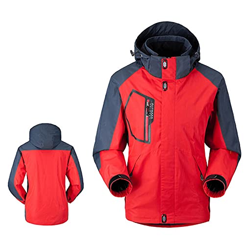 tagesangebote Heute, Damen Skijacke Warme Jacke Winter Herren Outdoorjacke Mädchen Winterjacke Damen-Jacken Arbeitsjacke Jacken Ski Jacket Men Rot, XXL von SKFLABOOF