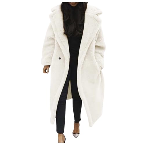 tagesangebote Heute, Plüschmantel Damen Teddy - Teddyfleece Mantel Jacke Teddymantel Teddyjacke Warme Strickjacke Trenchcoat Damen Lang Flauschig Oversized Cardigan 001g Weiss, L tagesangebote Heute, Plüschmantel Damen Teddy - Teddyfleece Mantel Jacke Teddymantel Teddyjacke Warme Strickjacke Trenchcoat Damen Lang Flauschig Oversized Cardigan 001g Weiss, L von SKFLABOOF