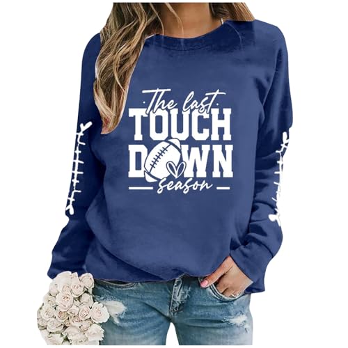 tagesangebote Heute, Pullover Damen Winter Teenager Mädchen Kleidung Tunika Langarm Anziehsachen Für Langarmshirt Klamotten Cute Stuff for Teen Girls Pulli Top Blau, XL von SKFLABOOF