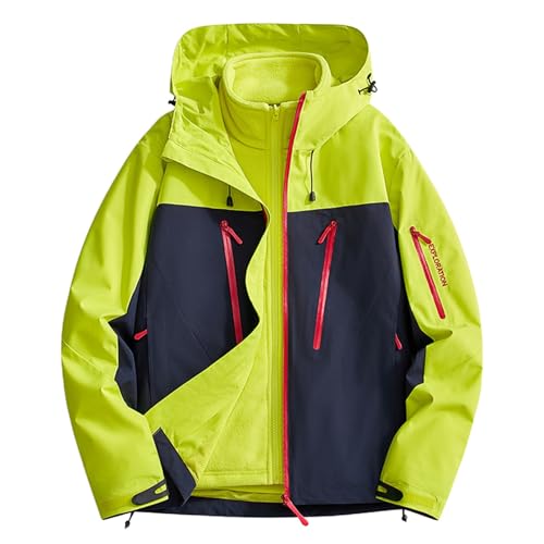 tagesangebote Heute, Skijacke Damen Herren Winterjacke Männer Jacke Winter Wasserdicht Snowboardjacke Warm Fahrradjacke Arbeits Skijacken Für Gelb, XXL von SKFLABOOF