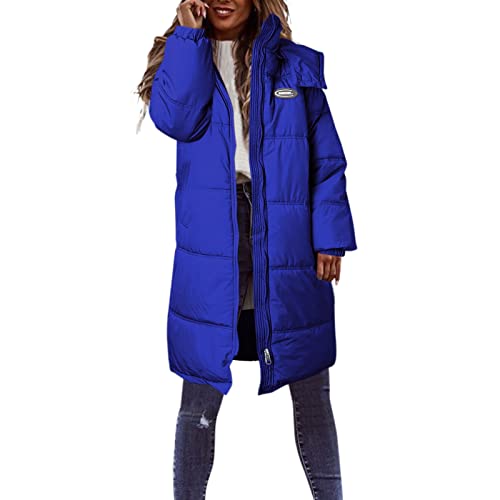 übergangsjacken Damen günstig, Daunenmantel Lang Damen Damen-Mäntel Softshelljacke Für Daunenjacke Frauen Winterjacke Puffer Winter Jacke Lightweight Long Jacket A, L von SKFLABOOF