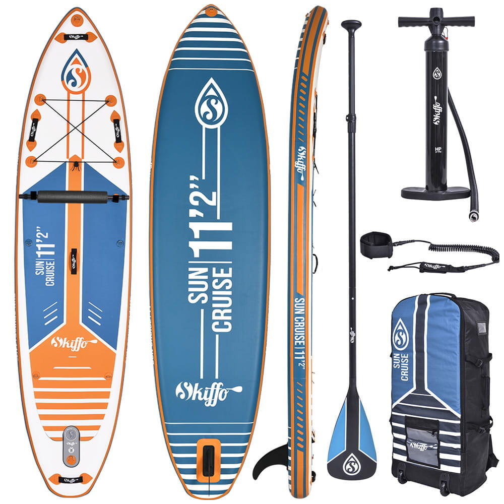 SKIFFO Sun Cruise 11'2 SUP Board Stand Up Paddle aufblasbar Surfboard Paddel von SKIFFO