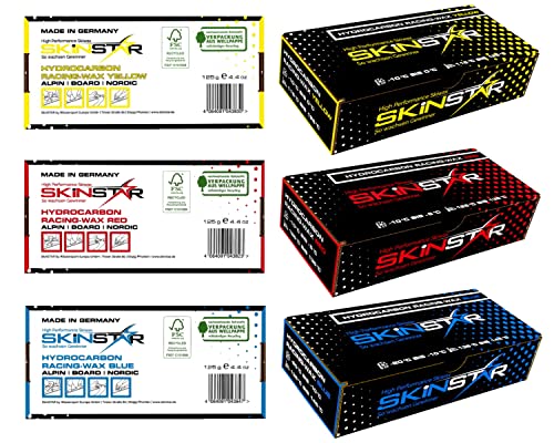 SkinStar Hydrocarbon Racing Skiwax Profi-Wachs Mix Yellow-Red-Blue 375g SkinStar Hydrocarbon Racing Skiwax Profi-Wachs Mix Yellow-Red-Blue 375g von SkinStar