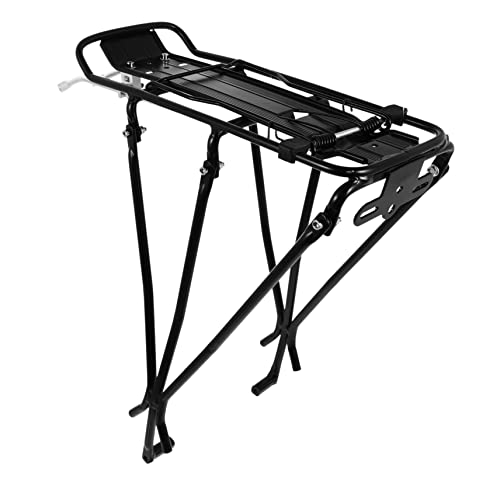 SKISUNO 1 Stück Alu Gepäckträger Für E Bike Flexibler Gepäckträger Hinten Geeignet Für Verschiedene Fahrradmodelle Schwarz Ideal Für Rack Taschen Und Zubehör von SKISUNO