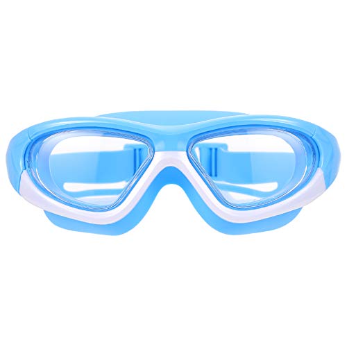 SKISUNO Schwimmbrille Für Anti Fog Schwimmbrille Mit Ohrstöpseln UV Schutz Wasserdicht Weiche Silikonbänder Klare PC Gläser Ideal Für Schwimmtraining Und Wasserspaß von SKISUNO