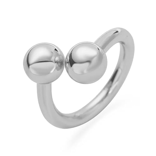 SKJUBLPG Ring Ringe Damen Bijouterie Herren Damenring Schlichter Verstellbarer Ring Damenschmuck Größenverstellbar Perlenringe von SKJUBLPG