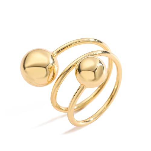 SKJUBLPG Ring Ringe Damen Bijouterie Herren Damenring Schlichter Verstellbarer Ring Damenschmuck Größenverstellbar Springringg von SKJUBLPG