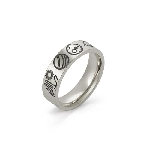 SKJUBLPG Ring Ringe Damen Bijouterie Herren Ringe Herren Und Damen Ring 7 Silber 6Mm von SKJUBLPG