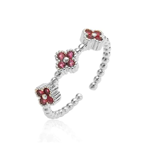 SKJUBLPG Ring Ringe Damen Bijouterie Herren Verstellbarer Ring Für Damen In Silberrose von SKJUBLPG