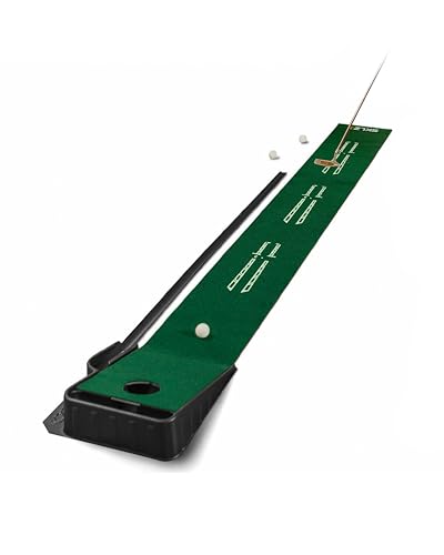 SKLZ Accelerator Pro Indoor Golf Putter für Zuhause, Golf-Zubehör, Tragbare Golf-Matte, Grün, 9ft / 275cm, Nicht zutreffend SKLZ Accelerator Pro Indoor Golf Putter für Zuhause, Golf-Zubehör, Tragbare Golf-Matte, Grün, 9ft / 275cm, Nicht zutreffend von SKLZ