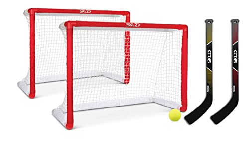 SKLZ Pro Mini Hockey Set, mit 2 Tore, 2 Schlägern und 1 Ball, eine Größe, Rot, einzigartige Größe SKLZ Pro Mini Hockey Set, mit 2 Tore, 2 Schlägern und 1 Ball, eine Größe, Rot, einzigartige Größe von SKLZ