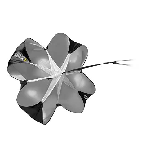 SKLZ Schnelligkeitstrainer Chrome Speed Chute Pro-Widerstands Doppel-Fallschirm, schwarz/weiß, OneSize von SKLZ