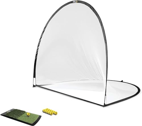 SKLZ Unisex-Adult Home Golf Driving Range Kit mit Netz, Golfbällen, Startrampe und Abschlägen, Schwarz/Gelb, 1 Size SKLZ Unisex-Adult Home Golf Driving Range Kit mit Netz, Golfbällen, Startrampe und Abschlägen, Schwarz/Gelb, 1 Size von SKLZ