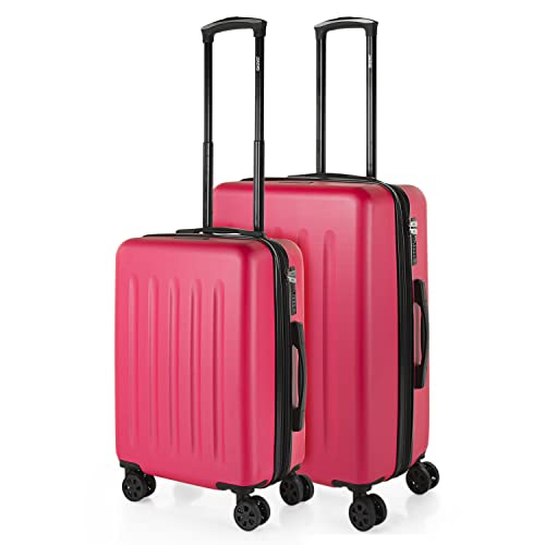 SKPAT - Gepäck-Sets, Reisekoffer, Reisekoffer Set, Kofferset, Hartschalenkoffer, Trolley-Set, Luggage - Große Auswahl an Koffer & Trolleys für Jede Reise!, Fuchsia SKPAT - Gepäck-Sets, Reisekoffer, Reisekoffer Set, Kofferset, Hartschalenkoffer, Trolley-Set, Luggage - Große Auswahl an Koffer & Trolleys für Jede Reise!, Fuchsia von SKPAT