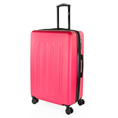 SKPAT - Koffer Groß 4 Räder Großer Koffer Leichte - Reisekoffer mit Rollen Groß. Reisekoffer Groß für Flugzeuge Koffer Hartschale mit Geprüftem Schloss - Trolley, Fuchsia SKPAT - Koffer Groß 4 Räder Großer Koffer Leichte - Reisekoffer mit Rollen Groß. Reisekoffer Groß für Flugzeuge Koffer Hartschale mit Geprüftem Schloss - Trolley, Fuchsia von SKPAT