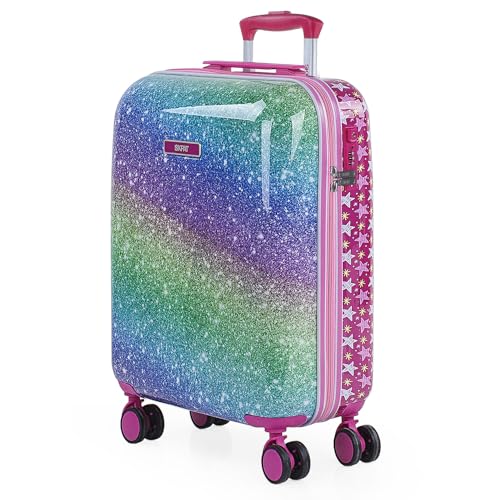 SKPAT - Koffer Kinder Jungen Starre Kinder Koffer Leichte - Kinderkoffer Jungen für Flugzeugkabine Koffer Kinder Mädchen mit 4 Rädern - Koffer für Kinder 55x40x20, Fuchsia SKPAT - Koffer Kinder Jungen Starre Kinder Koffer Leichte - Kinderkoffer Jungen für Flugzeugkabine Koffer Kinder Mädchen mit 4 Rädern - Koffer für Kinder 55x40x20, Fuchsia von SKPAT