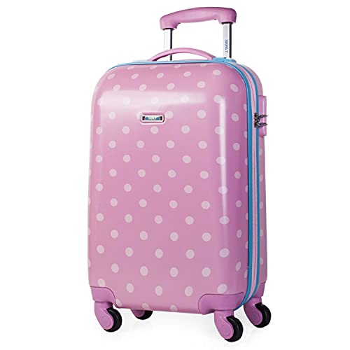 SKPAT - Kabinenkoffer 55 x 40 x 20 cm, Reisekoffer, Kabinenkoffer, Kabinenkoffer mit Zahlenschloss 66450, Rosa, Rosa, 55 cm, Medium ( von SKPAT