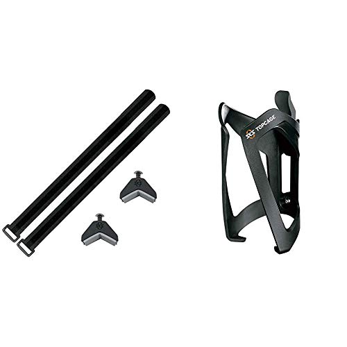 SKS Adapter Anywhere schwarz, 10 x 10 x 25 cm & Top Cage Flaschenhalter, schwarz, one Size von SKS GERMANY