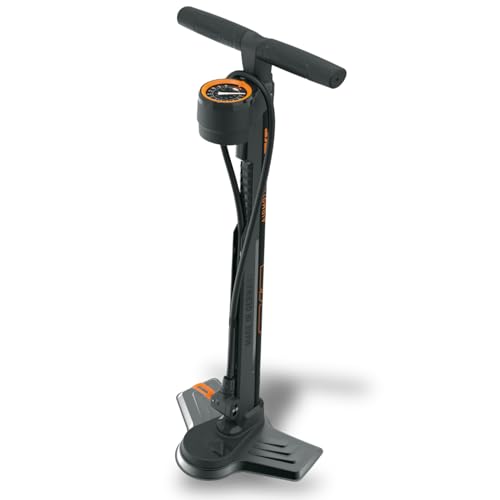 SKS GERMANY AIRMOTION 12.0 Standpumpe (Luftpumpe für alle Ventilarten, Manometer oben, Stahlrohr, Metallfuß, Soft-Touch-Griff, max. Druck: 12 bar / 174 PSI), Schwarz SKS GERMANY AIRMOTION 12.0 Standpumpe (Luftpumpe für alle Ventilarten, Manometer oben, Stahlrohr, Metallfuß, Soft-Touch-Griff, max. Druck: 12 bar / 174 PSI), Schwarz von SKS GERMANY