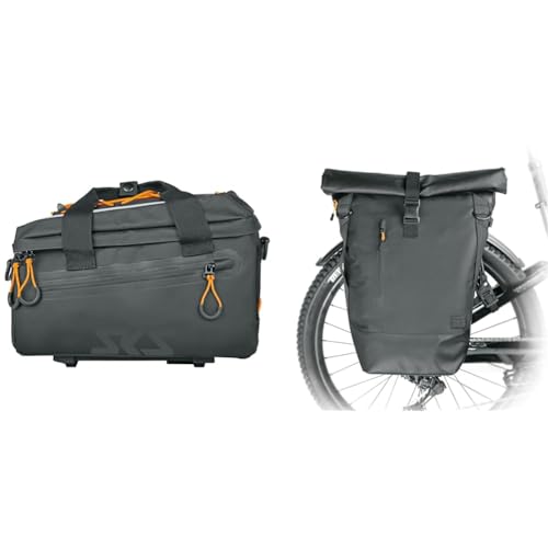 SKS GERMANY Infinity TOPBAG Fahrradtasche Gepäckträgertasche & Infinity URBAN SIDEBAG Gepäckträgertasche von SKS GERMANY