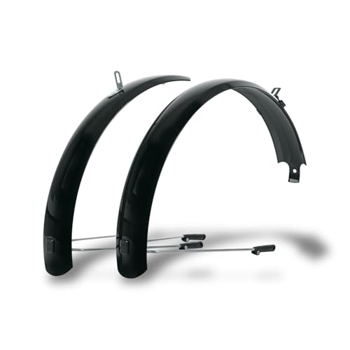 SKS GERMANY BLUEMELS Basic 20 Inch 60 mm Black Set Mudguard Set, Bicycle Accessories (Robust Sandwich Construction, ASR Safety System, V-Struts with Fixed Bridges for Flexible Adjustment), Black von SKS GERMANY