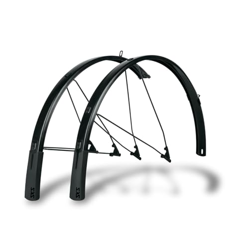 SKS GERMANY BLUEMELS STYLE 28" 46MM BLACK SET Spritzschutz-Set, Fahrradschutzblech (V-Adapter mit ESC-Sicherheitssystem, stabile Doppel-U-Streben, in massiver Sandwichbauweise), schwarz SKS GERMANY BLUEMELS STYLE 28" 46MM BLACK SET Spritzschutz-Set, Fahrradschutzblech (V-Adapter mit ESC-Sicherheitssystem, stabile Doppel-U-Streben, in massiver Sandwichbauweise), schwarz von SKS GERMANY