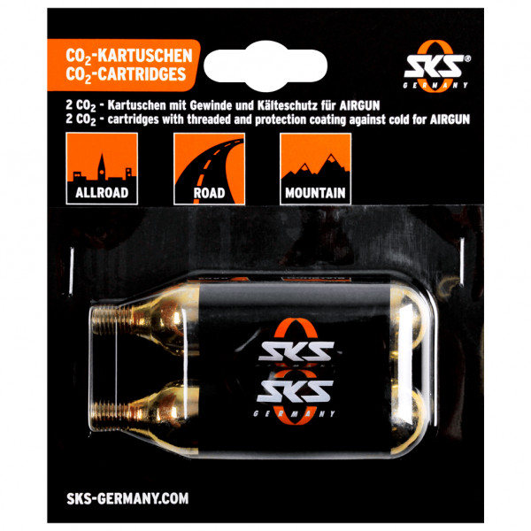 SKS - Co2 Cartridge Threaded Box - CO2-Pumpe Gr 2 x 24 g schwarz von SKS
