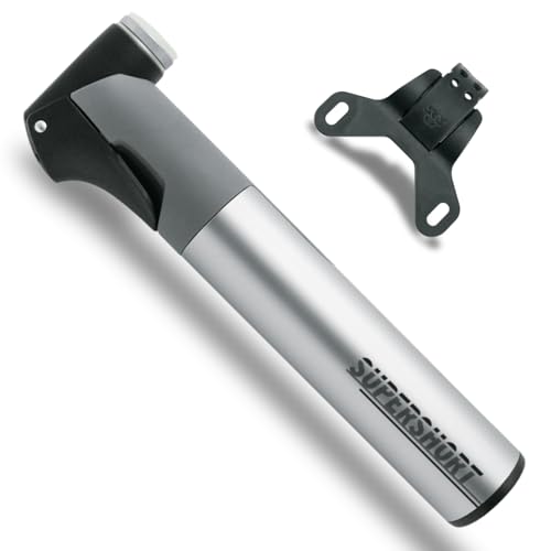 SKS GERMANY SUPERSHORT Minipumpe für Fahrräder (Fahrradpumpe mit Teleskopfunktion, abnehmbarem Aluminiumrohr und ergonomischem T-Griff, passend für alle Ventilarten, inkl. Pumpenhalter), silber SKS GERMANY SUPERSHORT Minipumpe für Fahrräder (Fahrradpumpe mit Teleskopfunktion, abnehmbarem Aluminiumrohr und ergonomischem T-Griff, passend für alle Ventilarten, inkl. Pumpenhalter), silber von SKS GERMANY