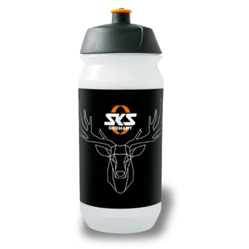 SKS GERMANY Fahrradflasche Shiva "Hirsch Design", Zubehör (Trinkflasche mit Shiva-Verschluss, viel Volumen, auslaufsicheres Push-Pull-Ventil, Wasserflasche in Hirsch-Design), Transparent SKS GERMANY Fahrradflasche Shiva "Hirsch Design", Zubehör (Trinkflasche mit Shiva-Verschluss, viel Volumen, auslaufsicheres Push-Pull-Ventil, Wasserflasche in Hirsch-Design), Transparent von SKS GERMANY