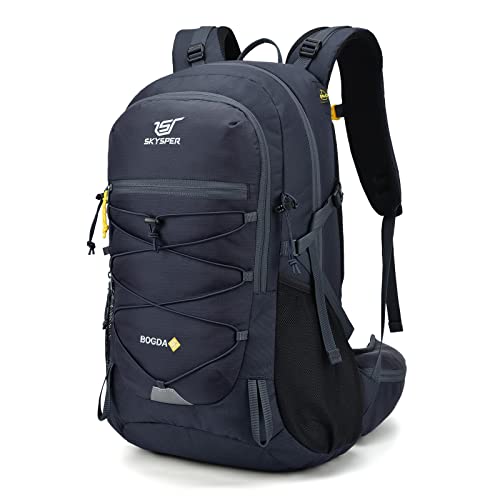 SKYSPER BOGDA 35 Wanderrucksack 35L Camping Backpack mit Rückenbelüftung & Trinksystem Trekkingrucksack aus atmungsaktivem 3D Air Mesh Polyester Camping Outdoor Wandern Rucksack von SKYSPER