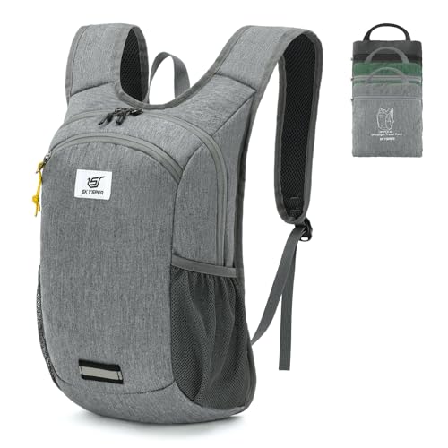 SKYSPER Faltbarer Rucksack 10L Klein Ultraleicht Tagesrucksäcke Wanderrucksack Reisenrucksack Trekkingrucksack Daypack für Wandern Reisen von SKYSPER