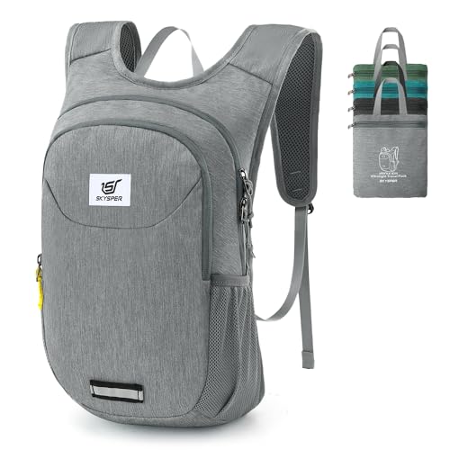 SKYSPER Faltbarer Rucksack 10L Ultraleicht Tagesrucksack Daypack Wanderrucksack Klein Outdoorrucksack mit Reflexstreifen für Wandern Reisen Sport SKYSPER Faltbarer Rucksack 10L Ultraleicht Tagesrucksack Daypack Wanderrucksack Klein Outdoorrucksack mit Reflexstreifen für Wandern Reisen Sport von SKYSPER